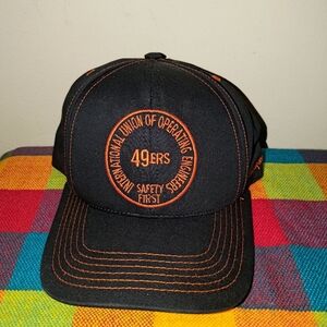International Union of Operating Engineers 49ers Embroidered Logo Snapbk Hat Cap